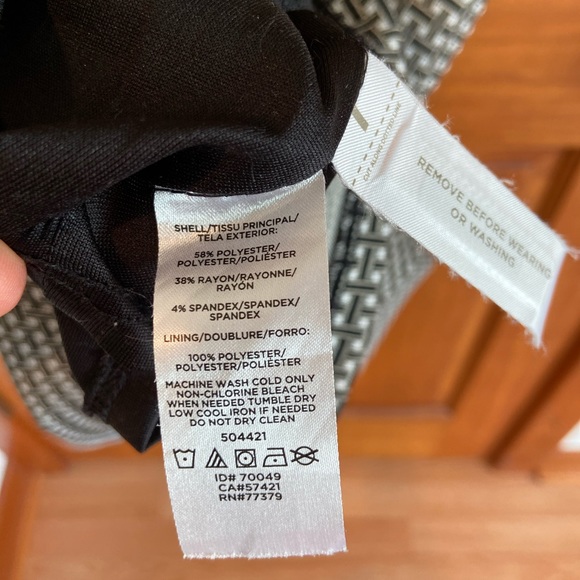 Ann Taylor Black Patterned Dress - Picture 6 of 6